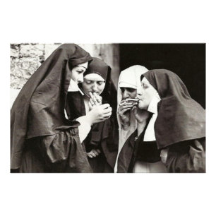 Nuns Vintage roken Foto Foto Afdruk