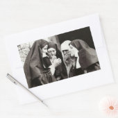 Nuns Vintage roken Foto Rechthoekige Sticker (Envelop)
