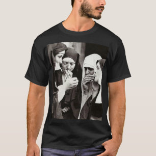 Nuns Vintage roken Foto T-shirt