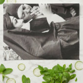 Nuns Vintage roken Foto Theedoek (Gevouwen)