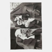 Nuns Vintage roken Foto Theedoek (Verticaal)