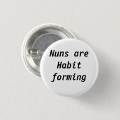 Nuns vormen gewoonte ronde button 3,2 cm (Voorkant /achterkant)