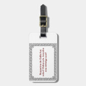 Nupperime de Gallia huc volavi! Bagage label (Voorkant verticaal)