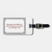 Nupperime de Gallia huc volavi! Bagagelabel (Voorkant horizontaal)