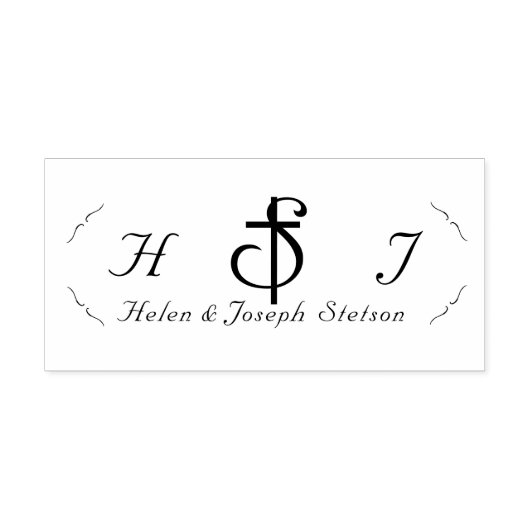 Nuptial Grace Catholic Monogram Zelfinktende Stempel (Design)
