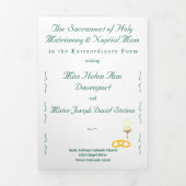 Nuptial Grace Catholic Wedding Drieluik Programma (Cover)