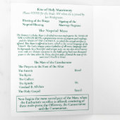 Nuptial Grace Catholic Wedding Drieluik Programma (Binnenzijde eerst)