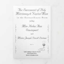 Nuptial Grace Catholic Wedding Drieluik Programma