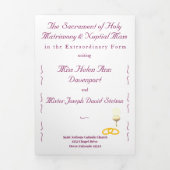 Nuptial Grace Catholic Wedding Drieluik Programma (Cover)