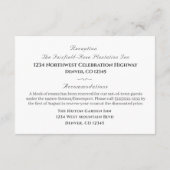 Nuptial Grace Catholic Wedding  Informatiekaartje (Achterkant)