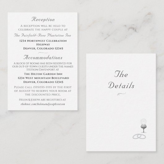 Nuptial Grace Catholic Wedding  Informatiekaartje (Voorkant / Achterkant)