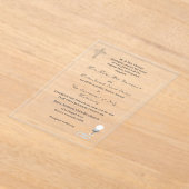 Nuptial Grace Catholic Wedding Invitation Acryl Uitnodigingen (Laagn)