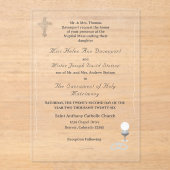 Nuptial Grace Catholic Wedding Invitation Acryl Uitnodigingen (Voorkant)