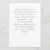 Nuptial Grace Catholic Wedding Invitation Kaart (Achterkant)