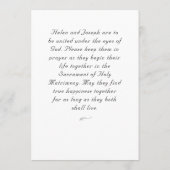 Nuptial Grace Catholic Wedding Invitation Kaart (Achterkant)