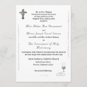 Nuptial Grace Catholic Wedding Invitation Kaart (Voorkant)