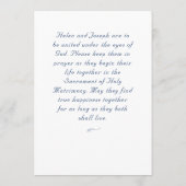 Nuptial Grace Catholic Wedding Invitation Kaart (Achterkant)