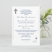 Nuptial Grace Catholic Wedding Invitation Kaart (Staand voorkant)