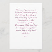 Nuptial Grace Catholic Wedding Invitation Kaart (Achterkant)