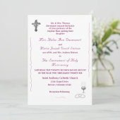Nuptial Grace Catholic Wedding Invitation Kaart (Staand voorkant)