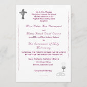Nuptial Grace Catholic Wedding Invitation Kaart (Voorkant)