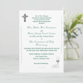 Nuptial Grace Catholic Wedding Invitation Kaart (Staand voorkant)