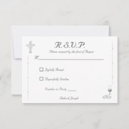 Nuptial Grace Catholic Wedding Response Card RSVP Kaartje