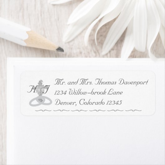 Nuptial Grace Catholic Wedding Return Address Etiket (Insitu)