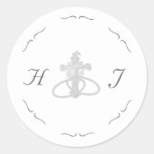 Nuptial Grace Catholic Wedding Ronde Sticker (Voorkant)