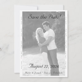 Nuptial Grace Wedding Flat Save The Date Card