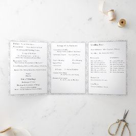 Nuptial Mass Foto Drievoudige Letter Vouw Programm Drieluik Programma