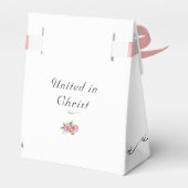 Nuptial Roos Katholieke bruiloft gunstbox Bedankdoosjes (Achterkant)