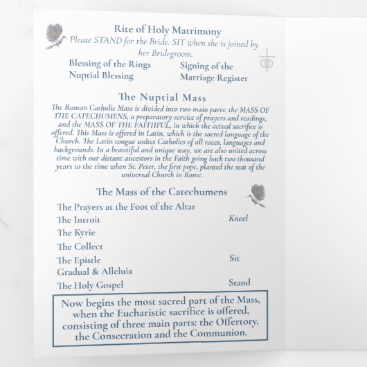 Nuptial Unity Wedding Trifold Wedding Program Drieluik Programma (Binnenzijde eerst)