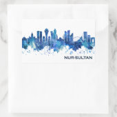 Nur-Sultan Kazachstan Skyline Blue Rechthoekige Sticker (Tas)