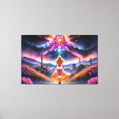 Nura - Een kleurrijke oase: de kunst van zelfontde Canvas Afdruk (Voorkant)