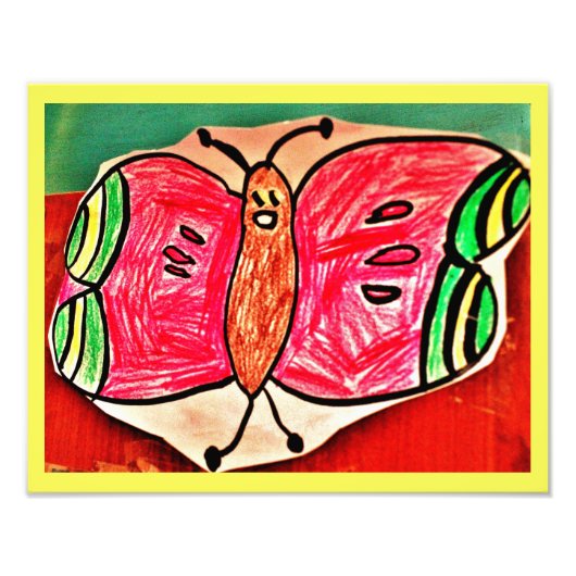 Nurah's Happy Butterfly Foto Afdruk (Voorkant)