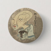 Nurarihyon ( Japanse scrol) Ronde Button 5,7 Cm (Voorkant)