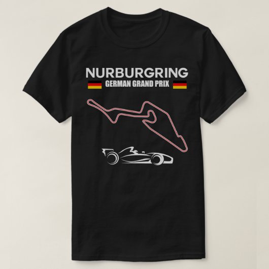 Nurburgring Circuit Formula Racing Duits Grand P T-shirt (Design voorkant)