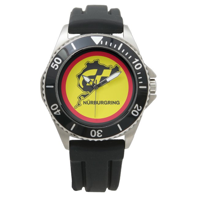 Nurburgring Duitse vlag Duitsland Gran Turismo GT Horloge (Voorkant)