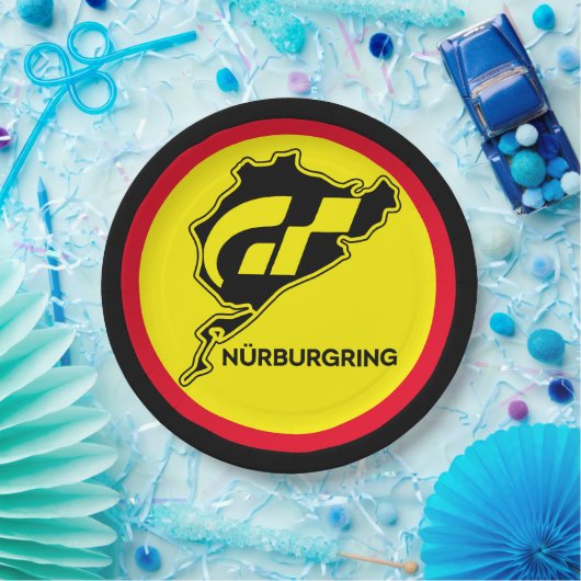 Nurburgring Duitse vlag Duitsland Gran Turismo GT Papieren Bordje (Feest)