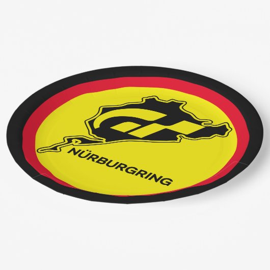 Nurburgring Duitse vlag Duitsland Gran Turismo GT Papieren Bordje (Gekanteld)