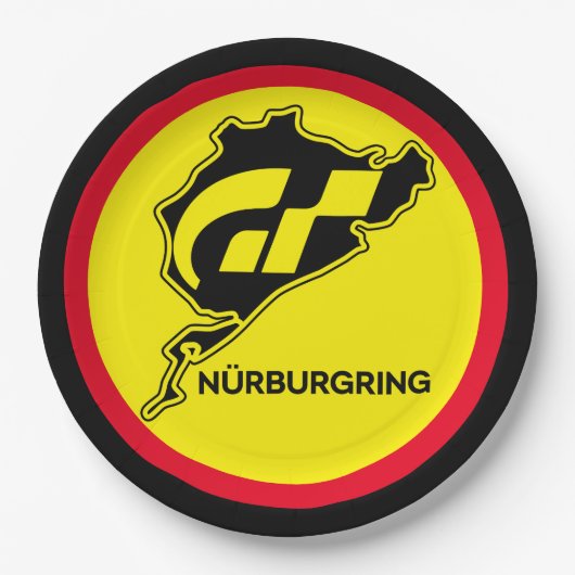 Nurburgring Duitse vlag Duitsland Gran Turismo GT Papieren Bordje (Voorkant)