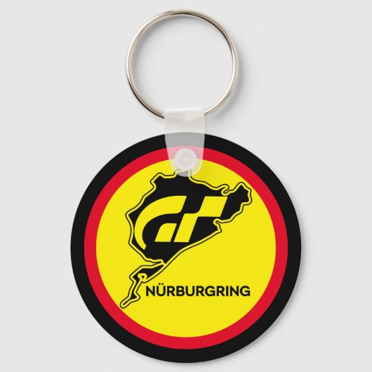 Nurburgring Duitse vlag Duitsland Gran Turismo GT Sleutelhanger (Voorkant)