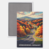 Nürburgring Duitsland Reizen Magneet (Voorkant / Achterkant)