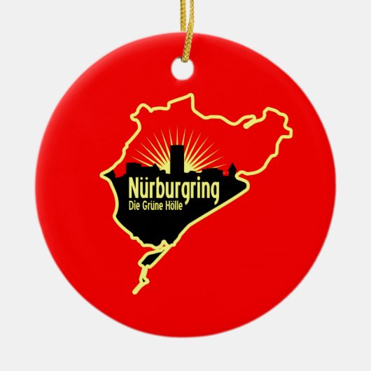 Nurburgring Nordschleife race track, Duitsland Keramisch Ornament (Voorkant)