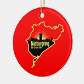 Nurburgring Nordschleife race track, Duitsland Keramisch Ornament (Links)