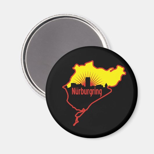 Nurburgring Nordschleife race track, Duitsland Magneet (Voorkant / Achterkant)