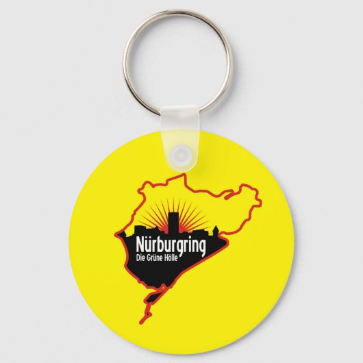 Nurburgring Nordschleife race track, Duitsland Sleutelhanger (Voorkant)