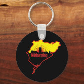 Nurburgring Nordschleife race track, Duitsland Sleutelhanger (Voorkant)