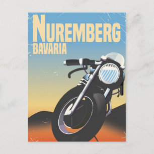 Nuremberg, Beieren Motorcycle vintage reisposte Briefkaart